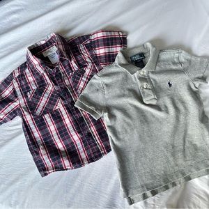 2T - Polo Ralph Lauren Grey Boys Polo and Toughskins flannel